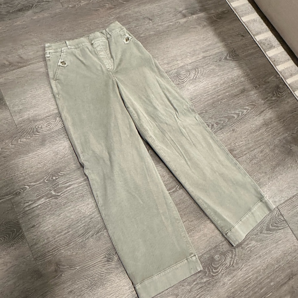SPANX Stretch Twill Cropped Wide Leg Pan